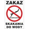 zakaz skakania do wody ZK04 czarna woda