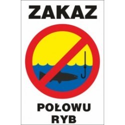 tabliczka zakaz połowu ryb ZŁ04