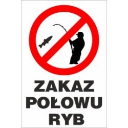 tabliczka zakaz połowu ryb ZŁ06