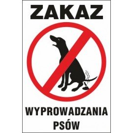 zakaz Z02 zakaz wyprowadzania psów
