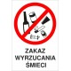 zakaz Z03 zakaz wyrzucania śmieci