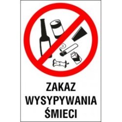 tabliczka Z04 zakaz wysypywania śmieci