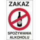zakaz spożywania alkoholu ZA04 butelka