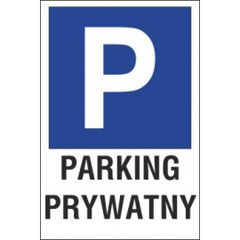 tabliczka znak parking P14 parking prywatny