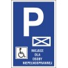 znak parking P17 miejsce dla osoby niepełnosprawnej