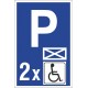 znak parking P21 koperta 2 miejsca dla niepełnosprawnych