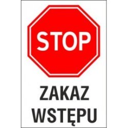 tabliczka STOP S01 zakaz wstępu