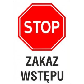 tabliczka STOP S01 zakaz wstępu
