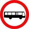Naklejka B-3a Zakaz wjazdu autobusów