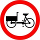 Naklejka B-11 Zakaz wjazdu rowerów wielośladowych