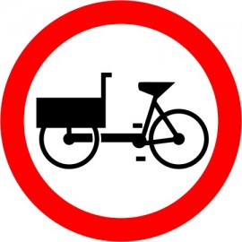 Naklejka znak zakazu B-11 Zakaz wjazdu rowerów wielośladowych