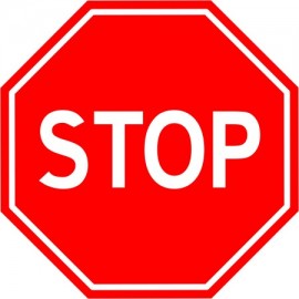 Naklejka znak zakazu B-20 stop