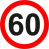 Naklejka znak zakazu B-33-60 ograniczenie prędkości (tu 60 km)