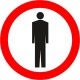Naklejka znak zakazu B-41 zakaz ruchu pieszych