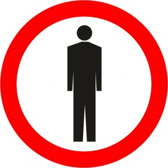 Naklejka znak zakazu B-41 zakaz ruchu pieszych