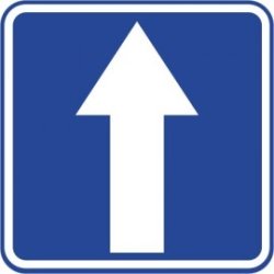 Naklejka znak informacyjny D-3 droga jednokierunkowa