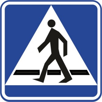 Naklejka znak informacyjny D-6 przejście dla pieszych