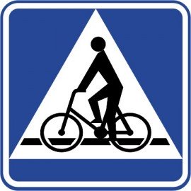 Naklejka znak informacyjny D-6a przejazd dla rowerzystów