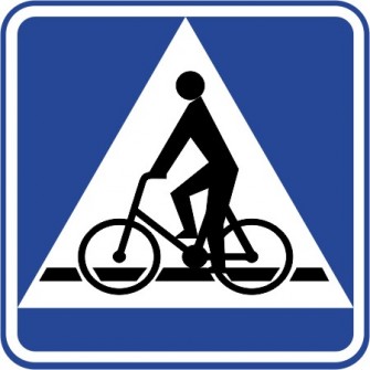 Naklejka znak informacyjny D-6a przejazd dla rowerzystów