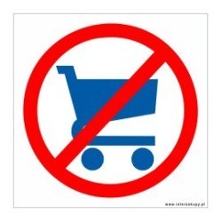 naklejka INZW1 - zakaz nie wchodzić z wózkami