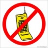 naklejka zakaz rozmawiania przez telefon 002 żółty telefon