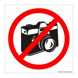 naklejka INZ05 zakaz fotografowania