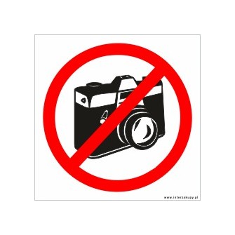 naklejka zakaz fotografowania