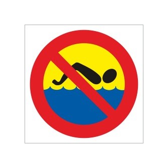 naklejka zakaz kąpieli