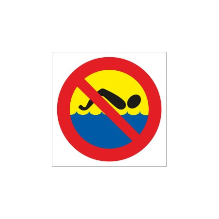 naklejka zakaz kąpieli
