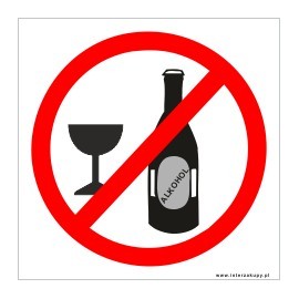 naklejka zakaz spożywania alkoholu
