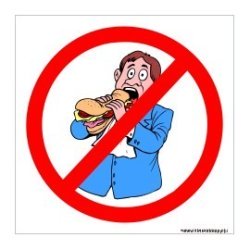 naklejka INL07 - zakaz wchodzenia z jedzeniem