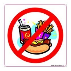 naklejka INL08 - zakaz wchodzenia z jedzeniem