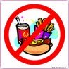 naklejka zakaz wchodzenia z jedzeniem -005