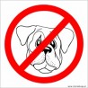 naklejka zakaz wprowadzania psów